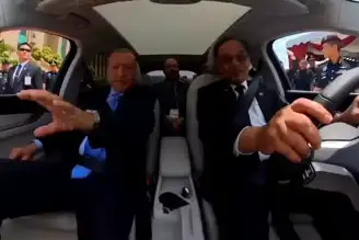 Erdoğan ve İbrahim'den Togg'da Komik Anlar!